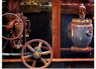 Rusty antique motor