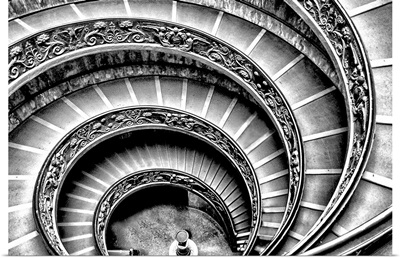 Spectacular spiral staircase in the Vatican Museums in Rome, Italy