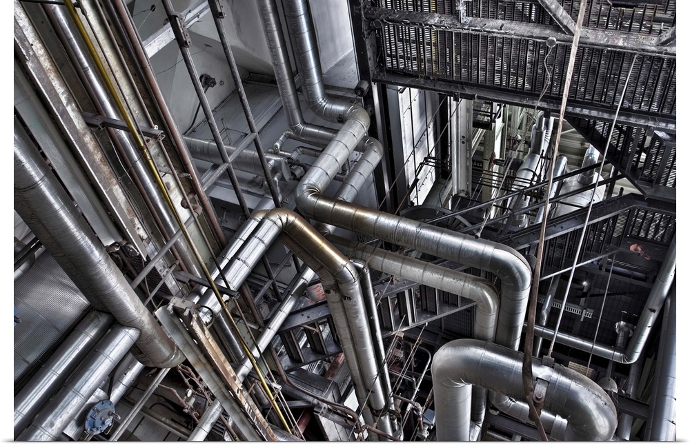 Pipes in a modern factory
