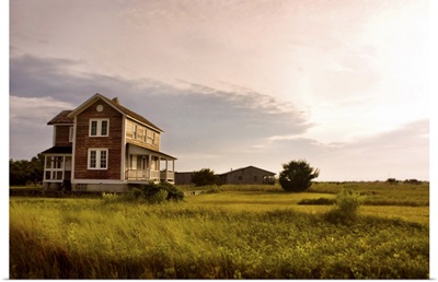 The Barden house, a historic home, sits in a large field in Cape Lookout, North Carolina