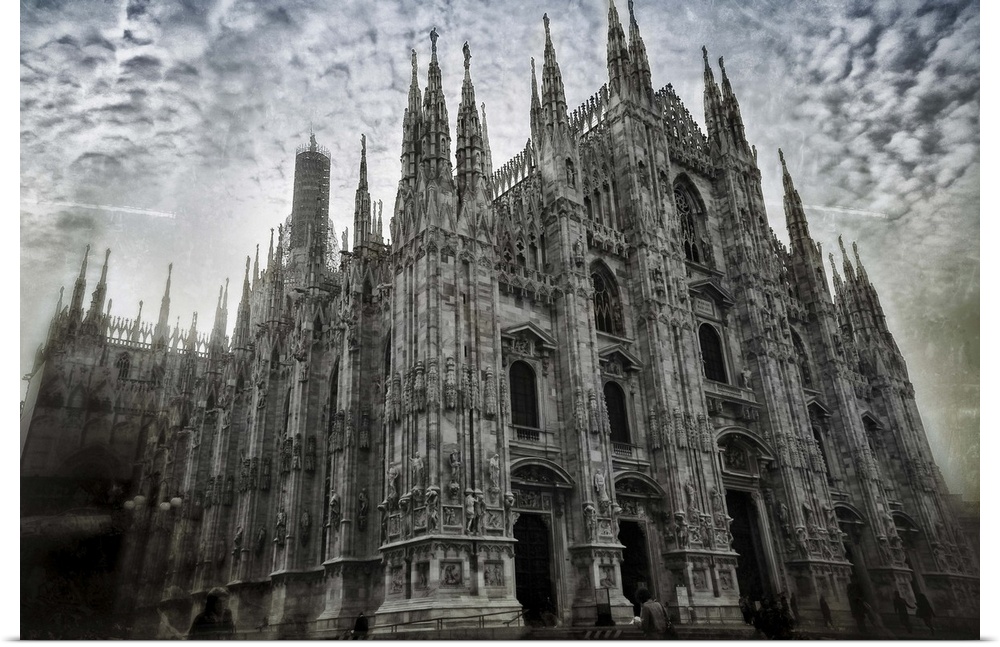 View on Milan Cathedral (IDuomo di Milano), the cathedral church of Milan, Italy. .The Gothic cathedral took nearly six ce...