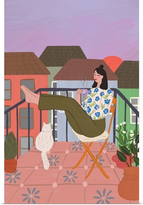 Sunset At The Balcony