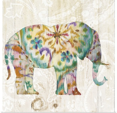 Boho Paisley Elephant I