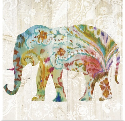 Boho Paisley Elephant II