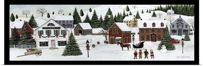 Christmas Valley Village with Black Border
