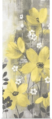 Floral Symphony Yellow Gray Crop I