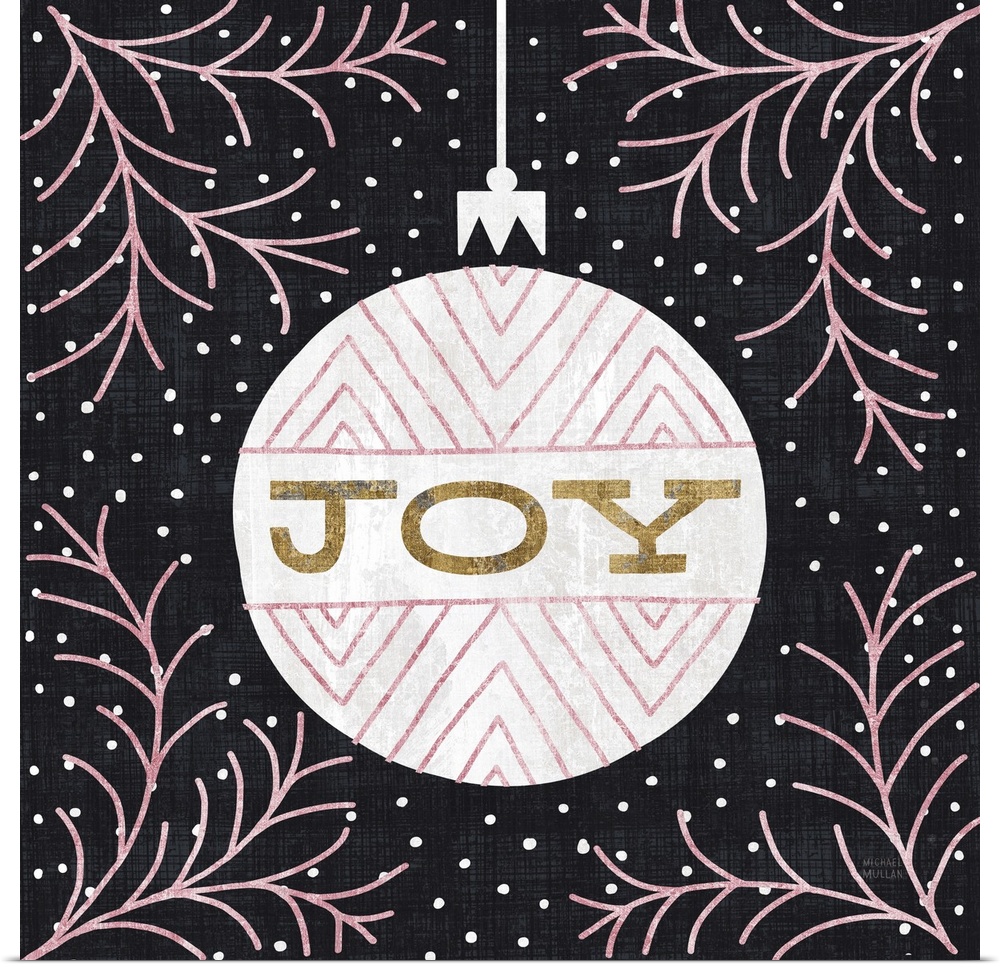Jolly Holiday Ornaments Joy Metallic