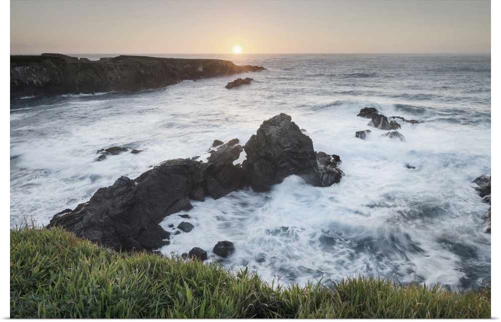 Photograph of the sunset over Mendocino Headlands, California
