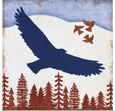 Patriotic Woodland Eagle