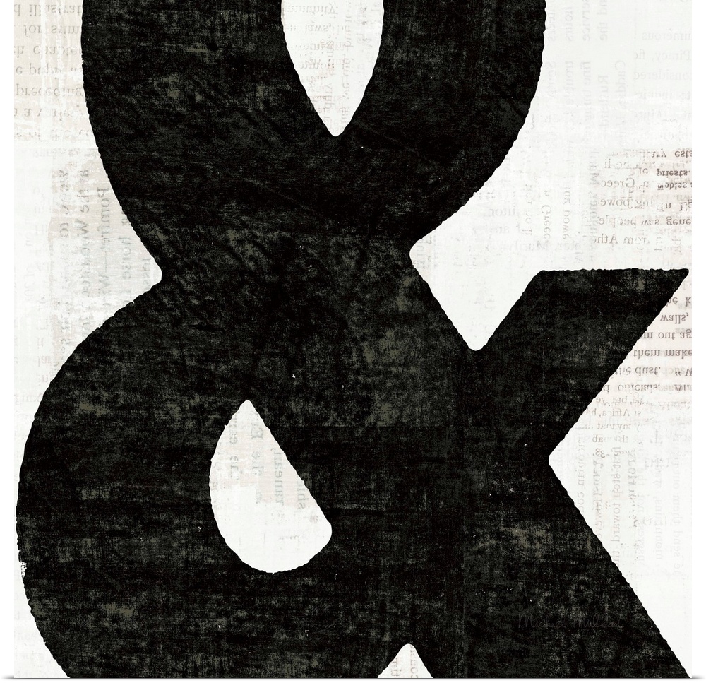 Contemporary painting of an ampersand close-up in the frame of the image.