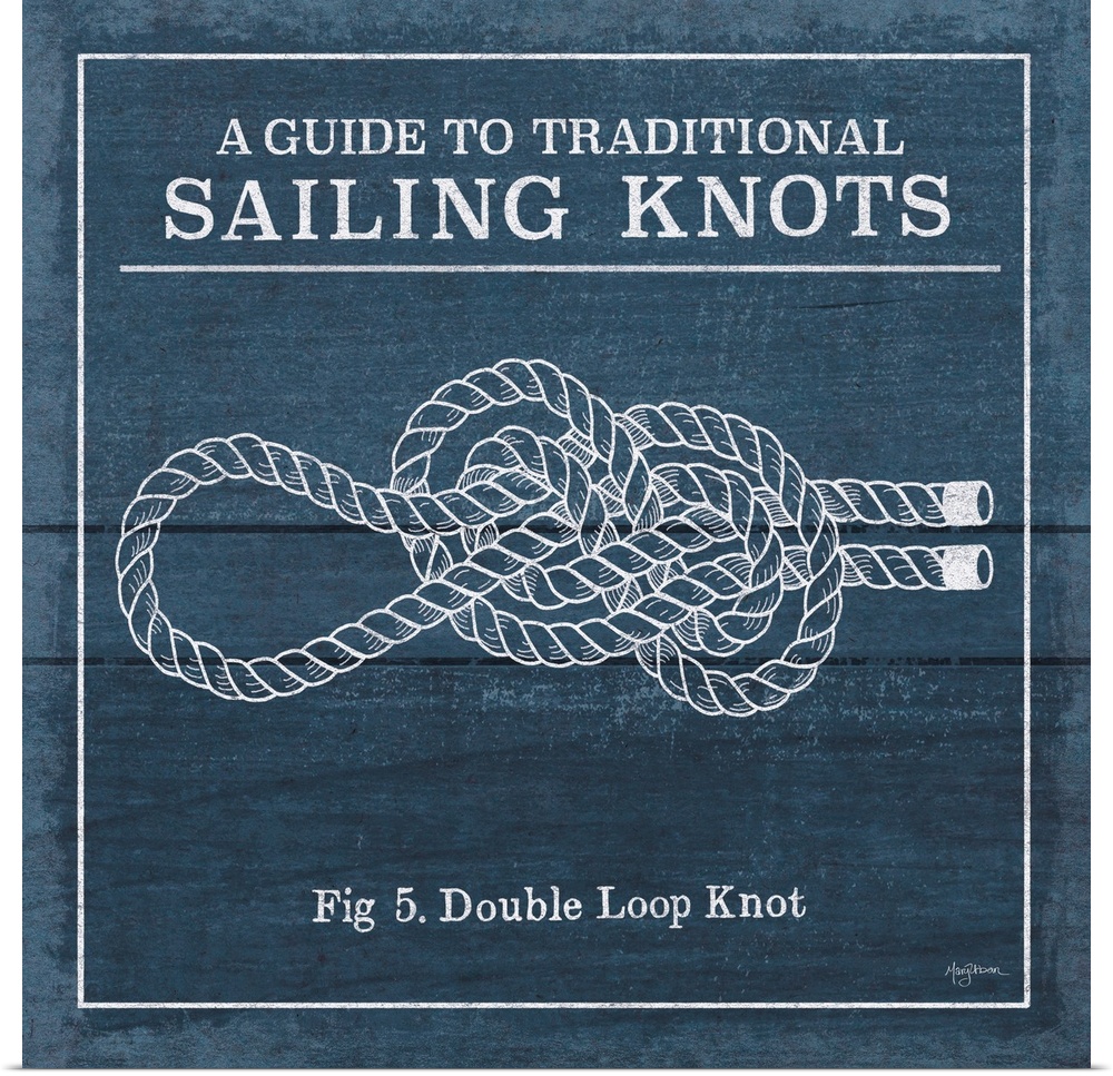 "A Guide To Traditional Sailing Knots- Fig 5. Double Loop Knot"