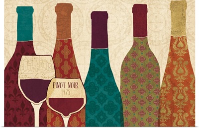 Wine Collage I with Glassware