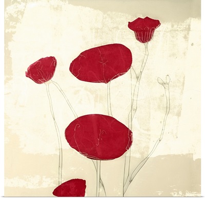 Abstract Red Poppies