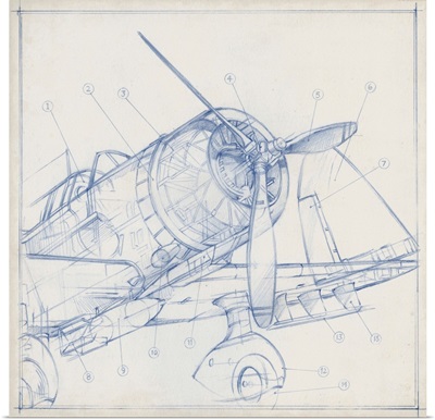 Airplane Mechanical Sketch I
