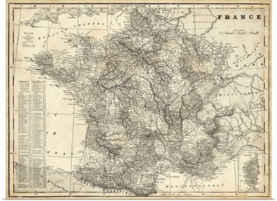 Antique Map of France