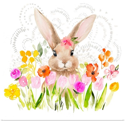 April Flowers & Bunny I