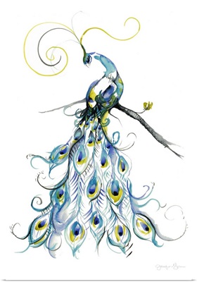 Aquarelle Peacock II