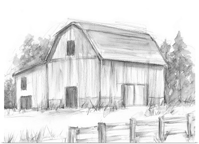 Black & White Barn Study II
