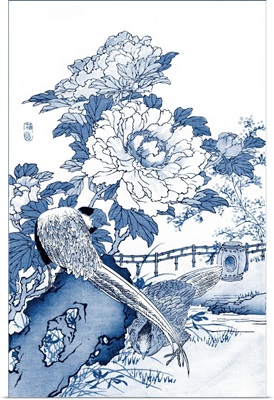 Blue and White Asian Garden II