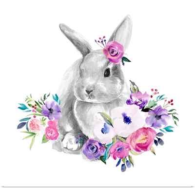 Bright Floral Bunny II