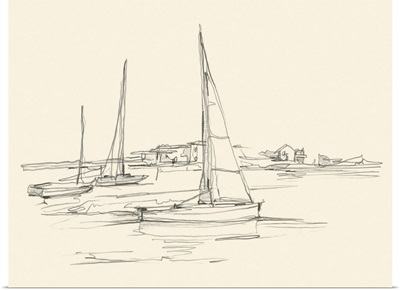 Coastal Contour Sketch I
