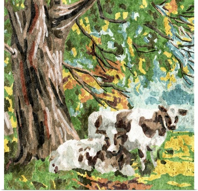 Cows Under A Tree II