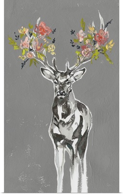Deer and Flowers II