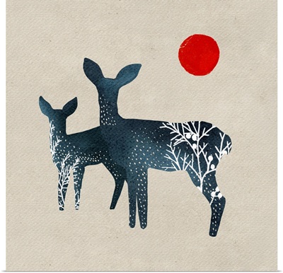 Deer And Sun III
