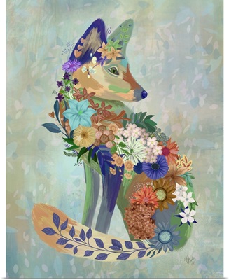 Fantastic Florals Fox, Sitting
