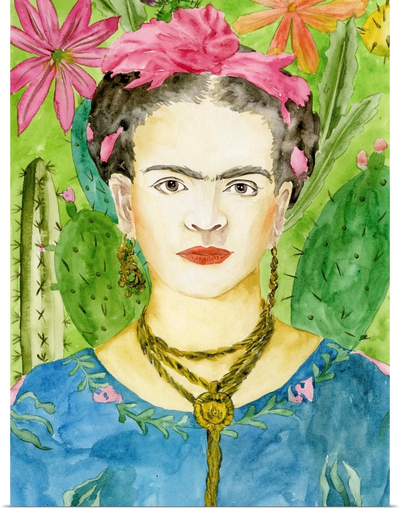 Unmatched by her vivacity and beauty, no other person can match the intense energy that Frida Kahlo brings in this waterco...