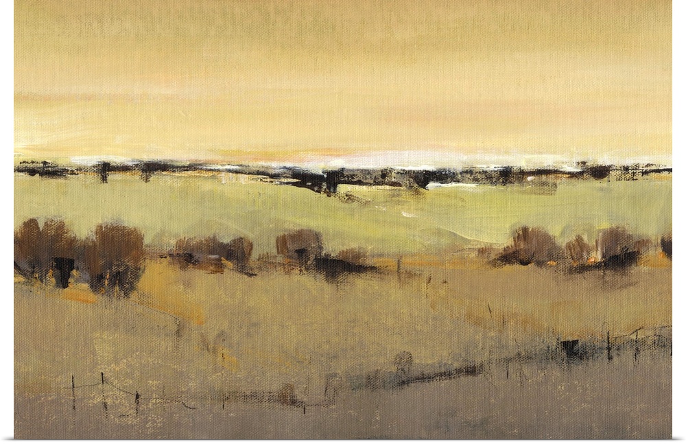 Contemporary countryside landscape painting.