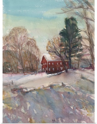 Historic Red Barn In Worthington Massachusetts