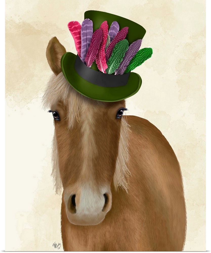 Horse with Feather Hat