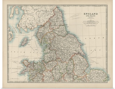 Johnston's Map of England & Wales