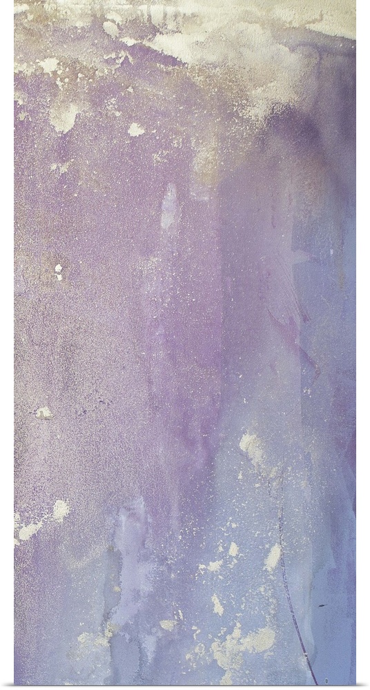 Contemporary abstract artwork in purple and blue shades.
