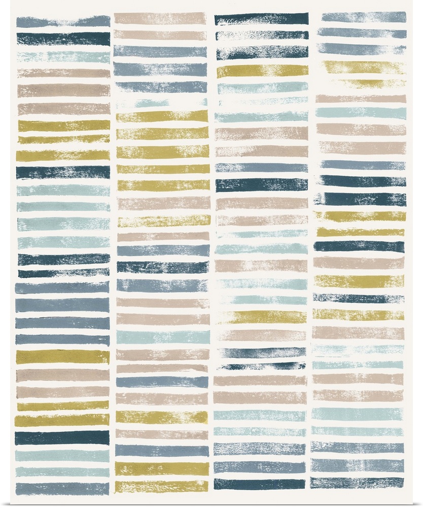 Rows of pastel stripes in blue, yellow, and pink.