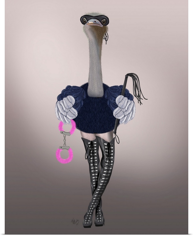 Ostrich with Kinky Boots