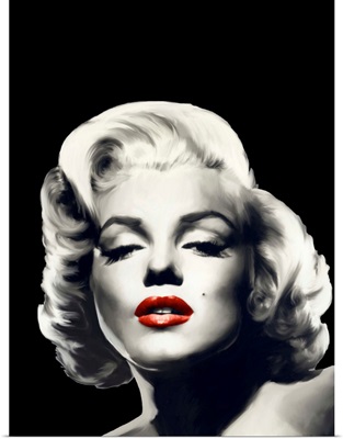 Red Lips Marilyn In Black