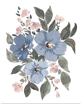Soft Blue Flowers I