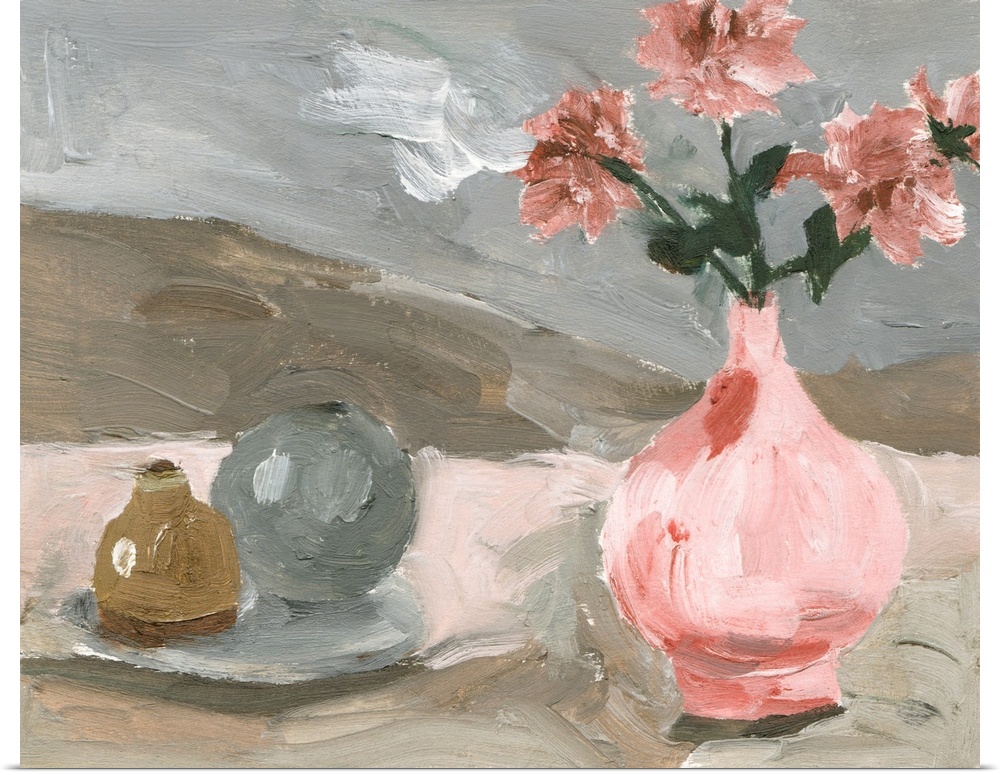 Vase Of Pink Flowers VI