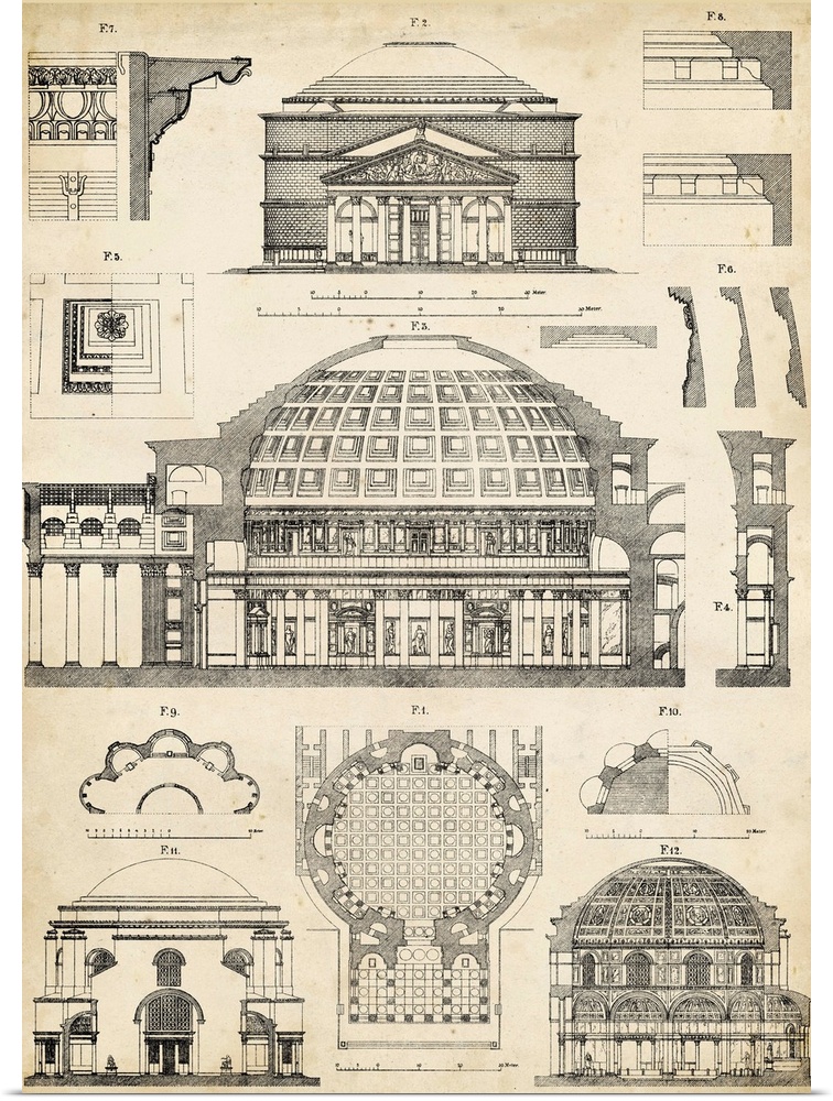 Vintage Architect's Plan III