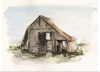 Watercolor Barn Study I