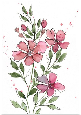 Watercolor Floral Stems I