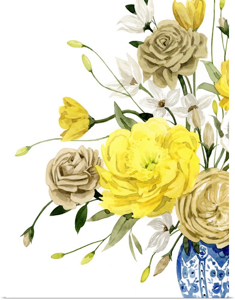 Yellow And Ultramarine Bouquet I