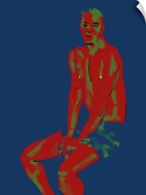 A Man Posing Blue