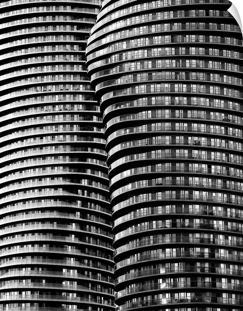 Two towers with lots of balconies, Absolutely World, Mississauga, Ontario, Canada.