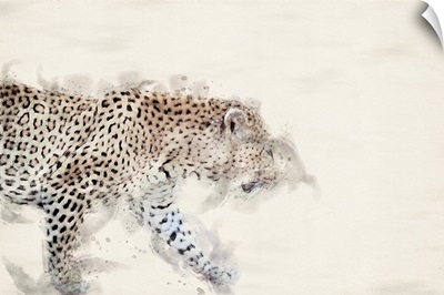 Abstract African Leopard Watercolor