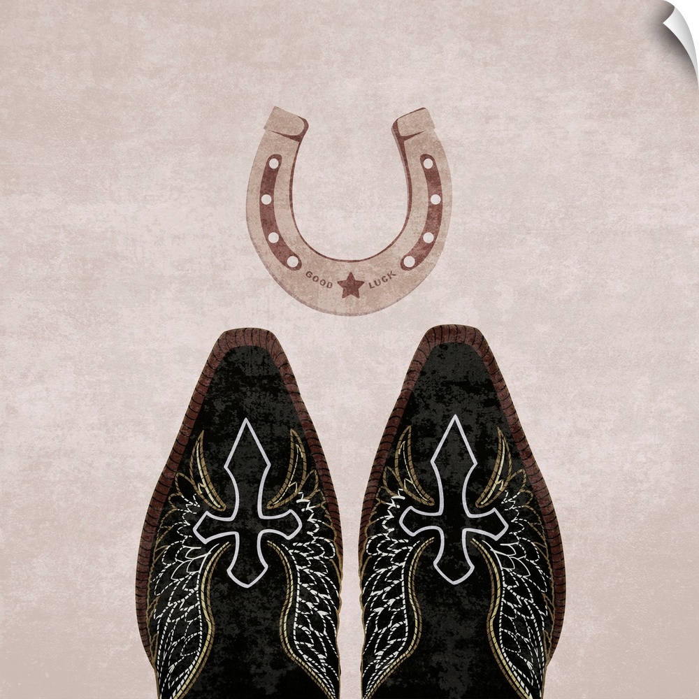 Cowboy Boots And Horseshoe