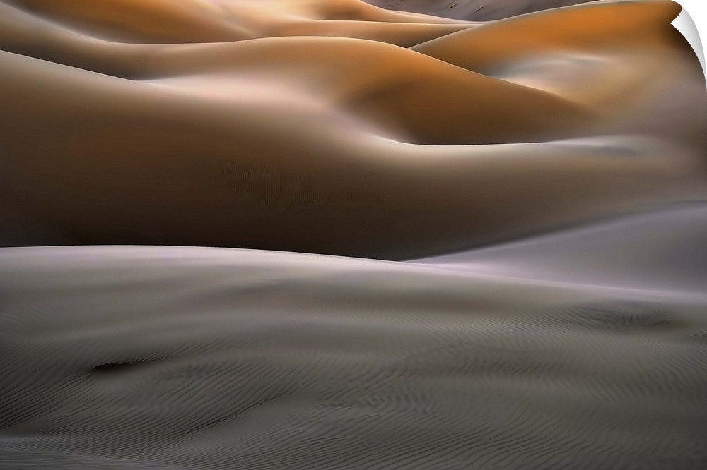 Fine art photo of a desert landscape with large sand dunes.