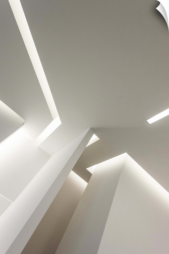 Abstract shapes of the ceiling of a showroom in Ghent, Belgium.